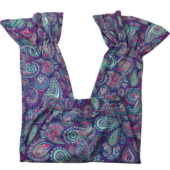Simply Southern Women's S/M Small Medium Paisley Groovy Bell Button Leggings - Picture 16 of 16